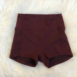 Lululemon High Waisted Maroon Shorts